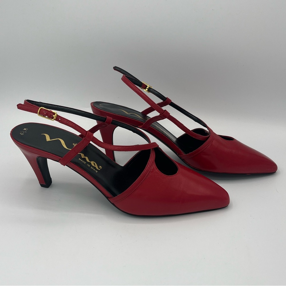 Red Nina Heels Size 6.5 - Picture 4 of 11